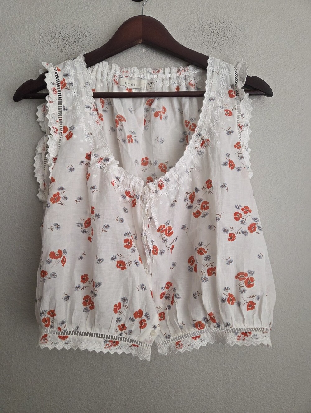 Doen Traveler Top in Poppy Field size S - Picture 4 of 8